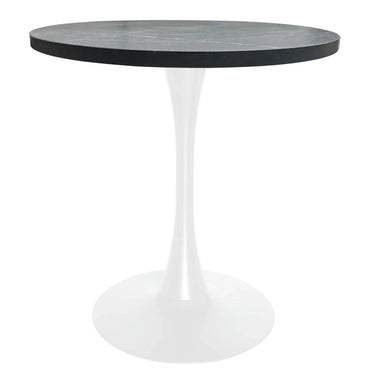 Bristol 27" Round Dining Table with MDF Tableop and White Iron Base - Elax Furniture