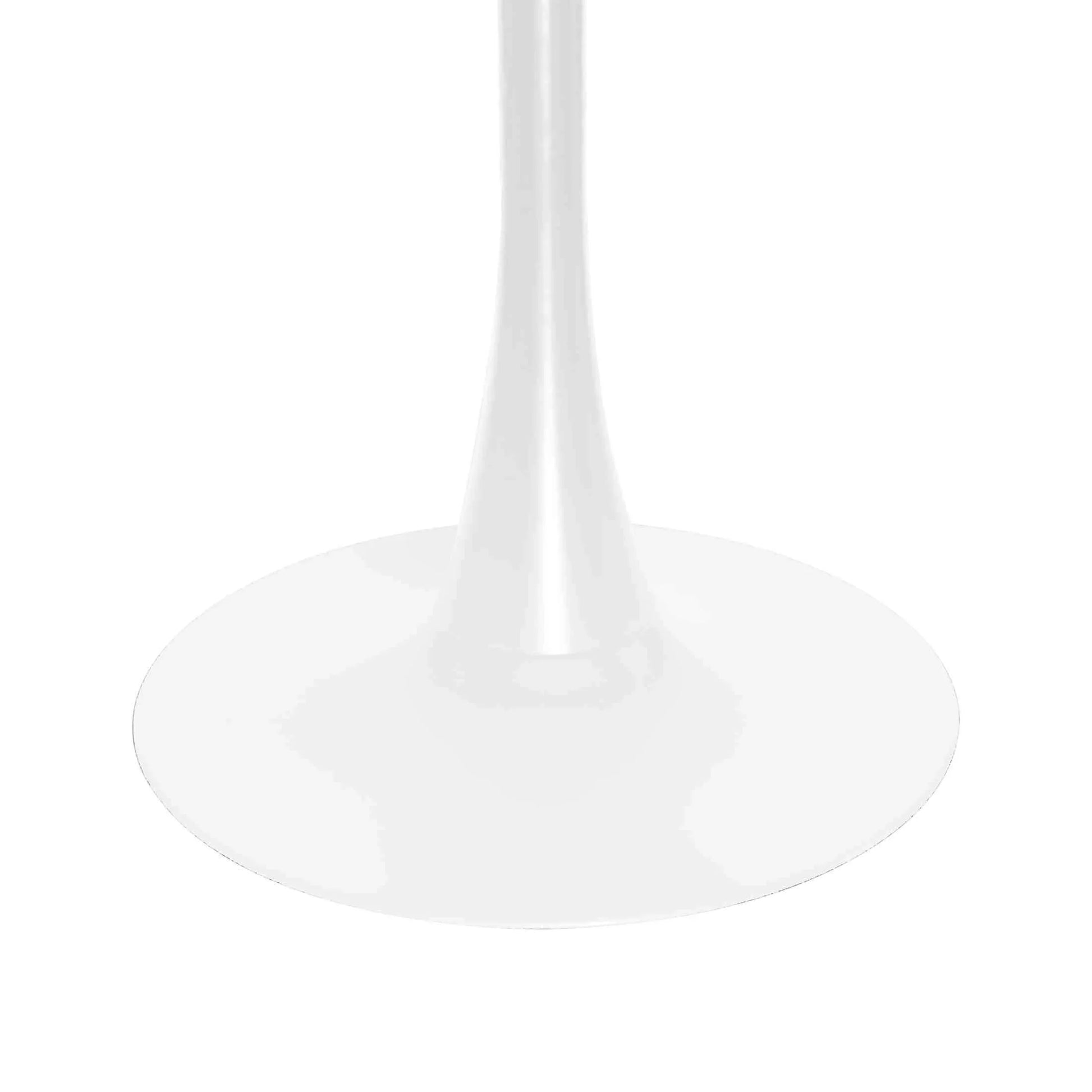 Bristol 27" Round Dining Table with MDF Tableop and White Iron Base - Elax Furniture