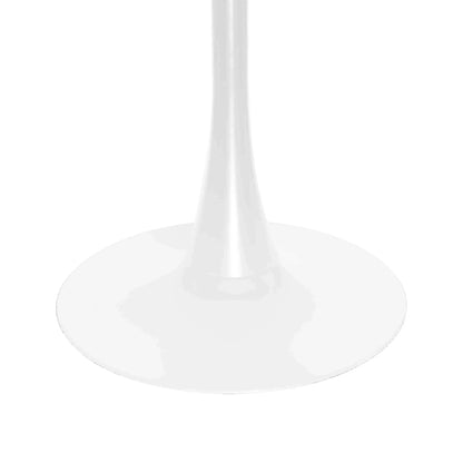 Bristol 27" Round Dining Table with MDF Tableop and White Iron Base - Elax Furniture