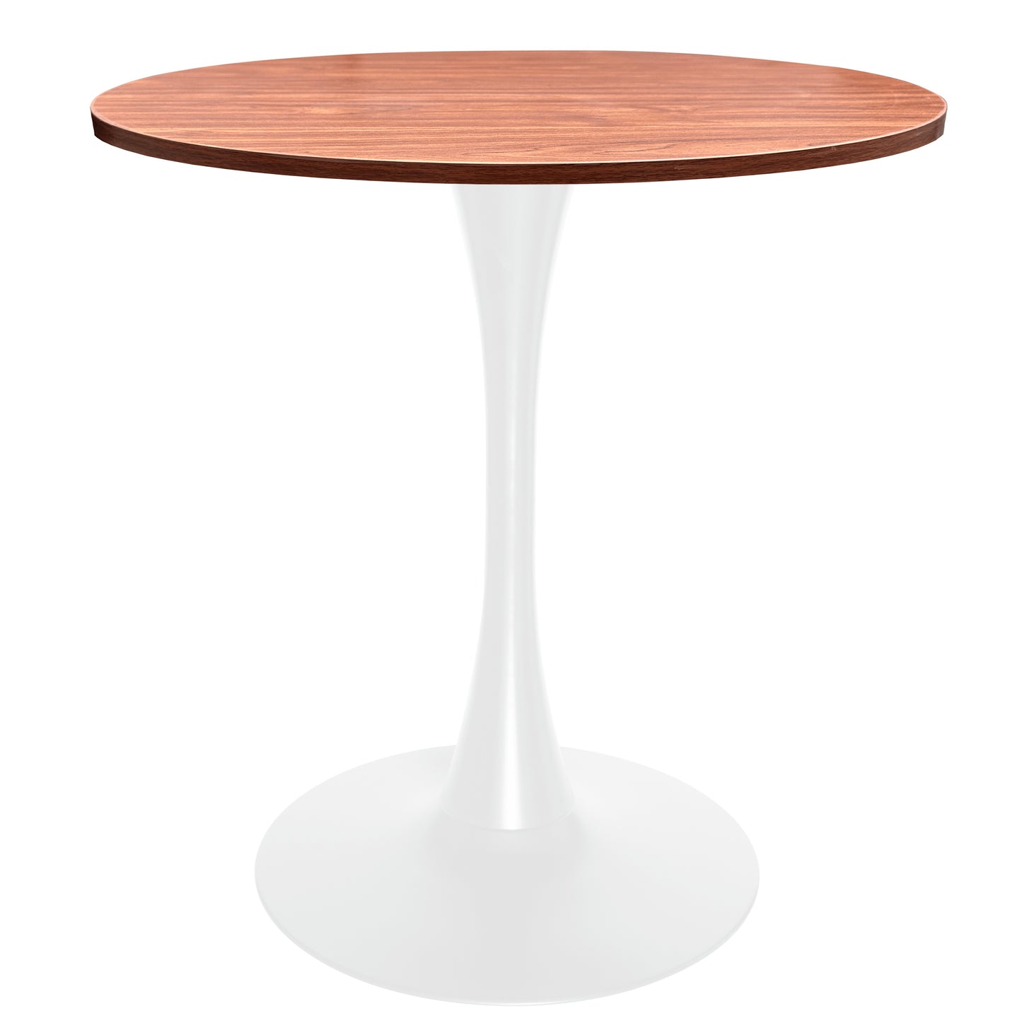 Bristol 27" Round Dining Table with MDF Tableop and White Iron Base