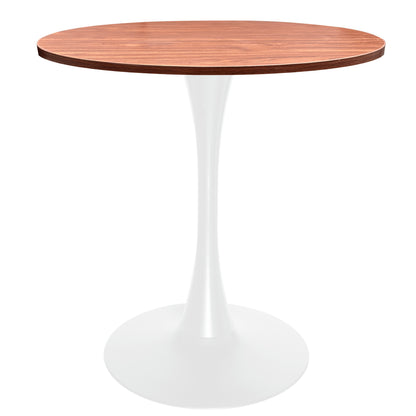 Bristol 27" Round Dining Table with MDF Tableop and White Iron Base
