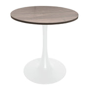 Bristol 27" Round Dining Table with MDF Tableop and White Iron Base