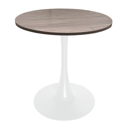 Bristol 27" Round Dining Table with MDF Tableop and White Iron Base