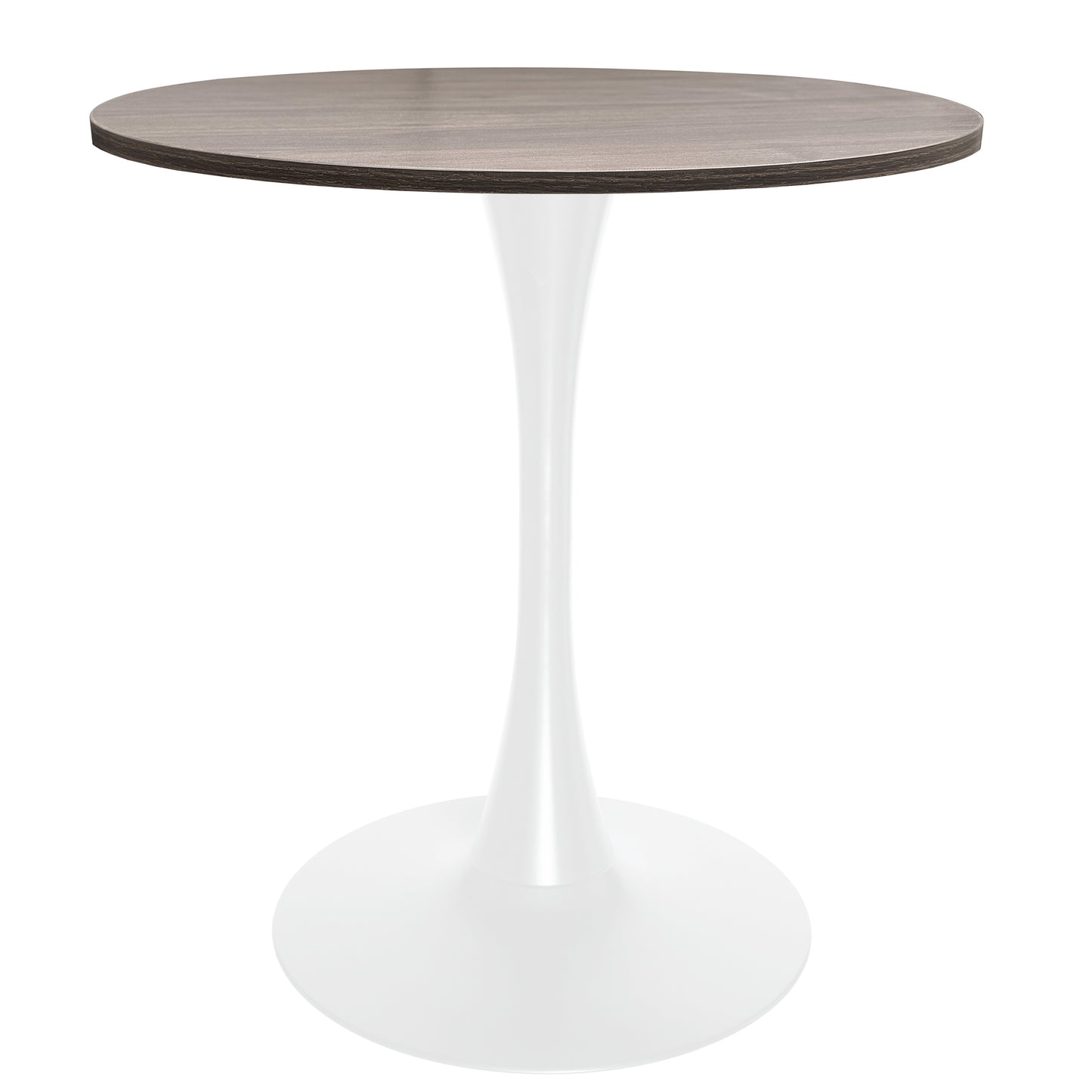 Bristol 27" Round Dining Table with MDF Tableop and White Iron Base