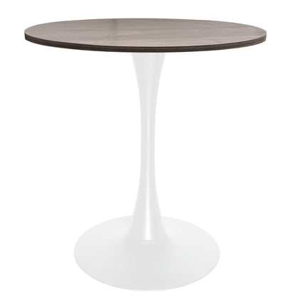 Bristol 27" Round Dining Table with MDF Tableop and White Iron Base