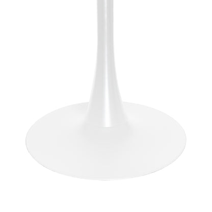 Bristol 27" Round Dining Table with MDF Tableop and White Iron Base