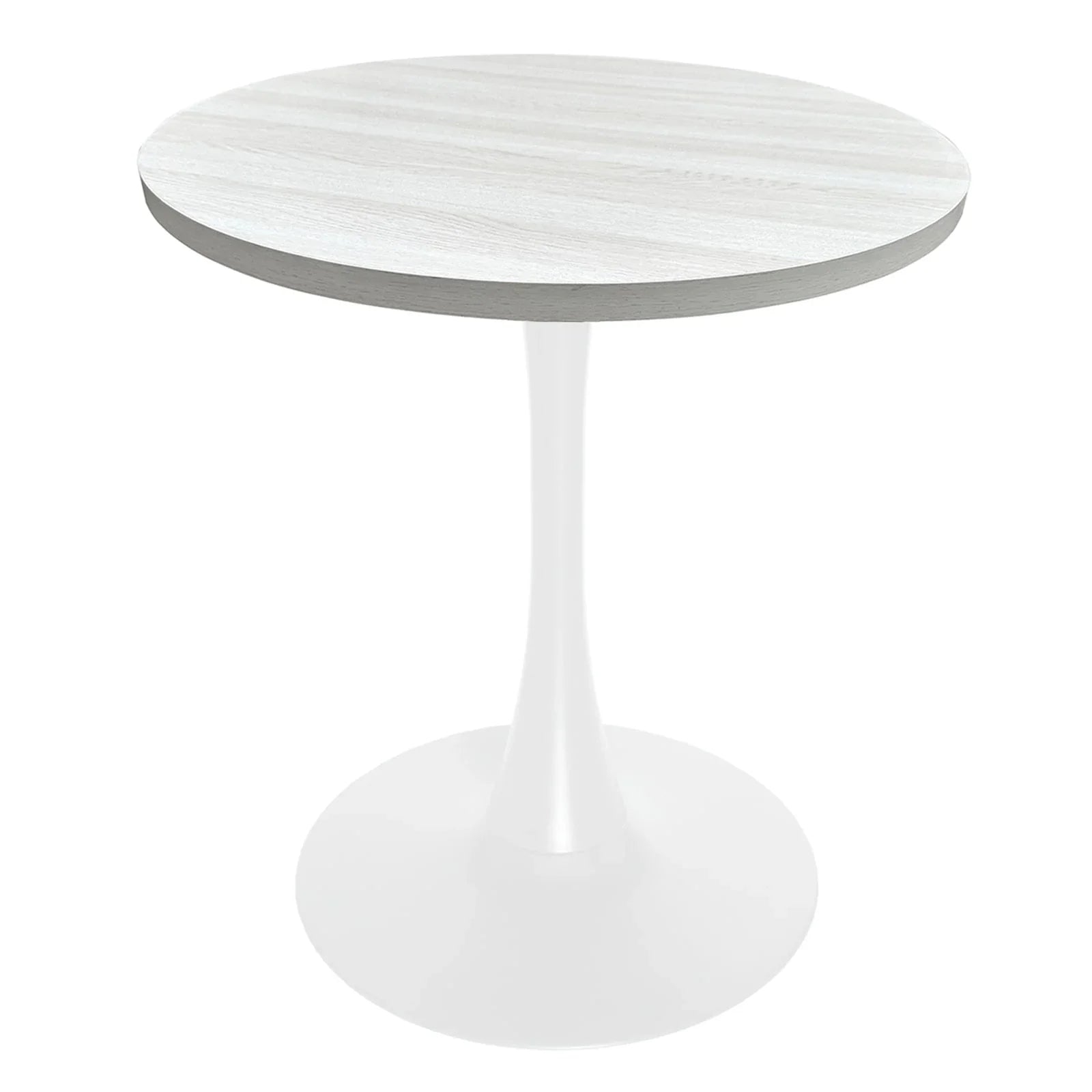 Bristol 27" Round Dining Table with MDF Tableop and White Iron Base - Elax Furniture