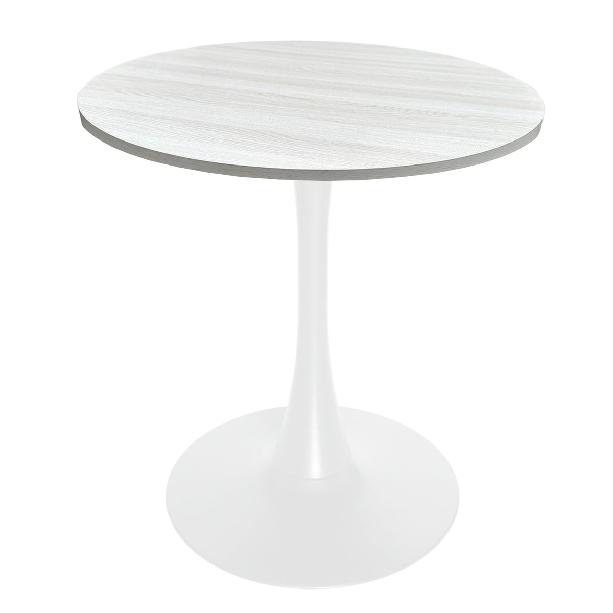 Bristol 27" Round Dining Table with MDF Tableop and White Iron Base