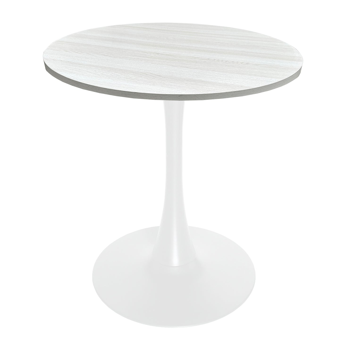 Bristol 27" Round Dining Table with MDF Tableop and White Iron Base