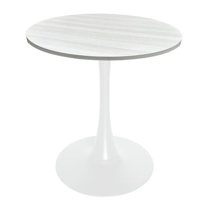 Bristol 27" Round Dining Table with MDF Tableop and White Iron Base