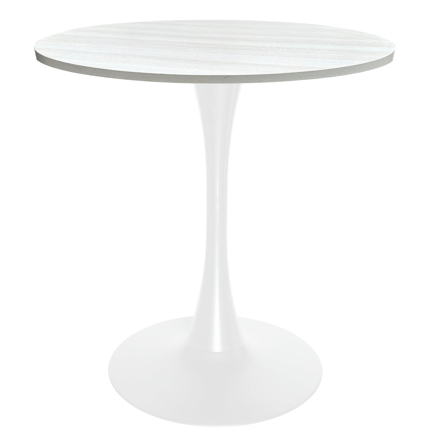 Bristol 27" Round Dining Table with MDF Tableop and White Iron Base