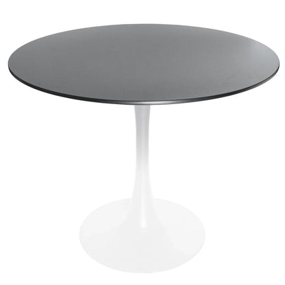 Bristol 32" Round Dining Table with Wood Top and Iron Pedestal Base - Elax Furniture
