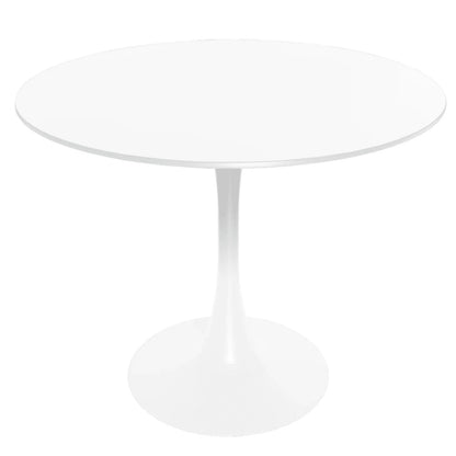 Bristol 32" Round Dining Table with Wood Top and Iron Pedestal Base - Elax Furniture