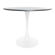 Bristol 5-Piece Dining Set with 35" Round Dining Table and 4 ABS Plastic Chairs with Gold Base - Elax Furniture