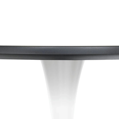 Bristol 5-Piece Dining Set with 35" Round Dining Table and 4 ABS Plastic Chairs with Gold Base - Elax Furniture