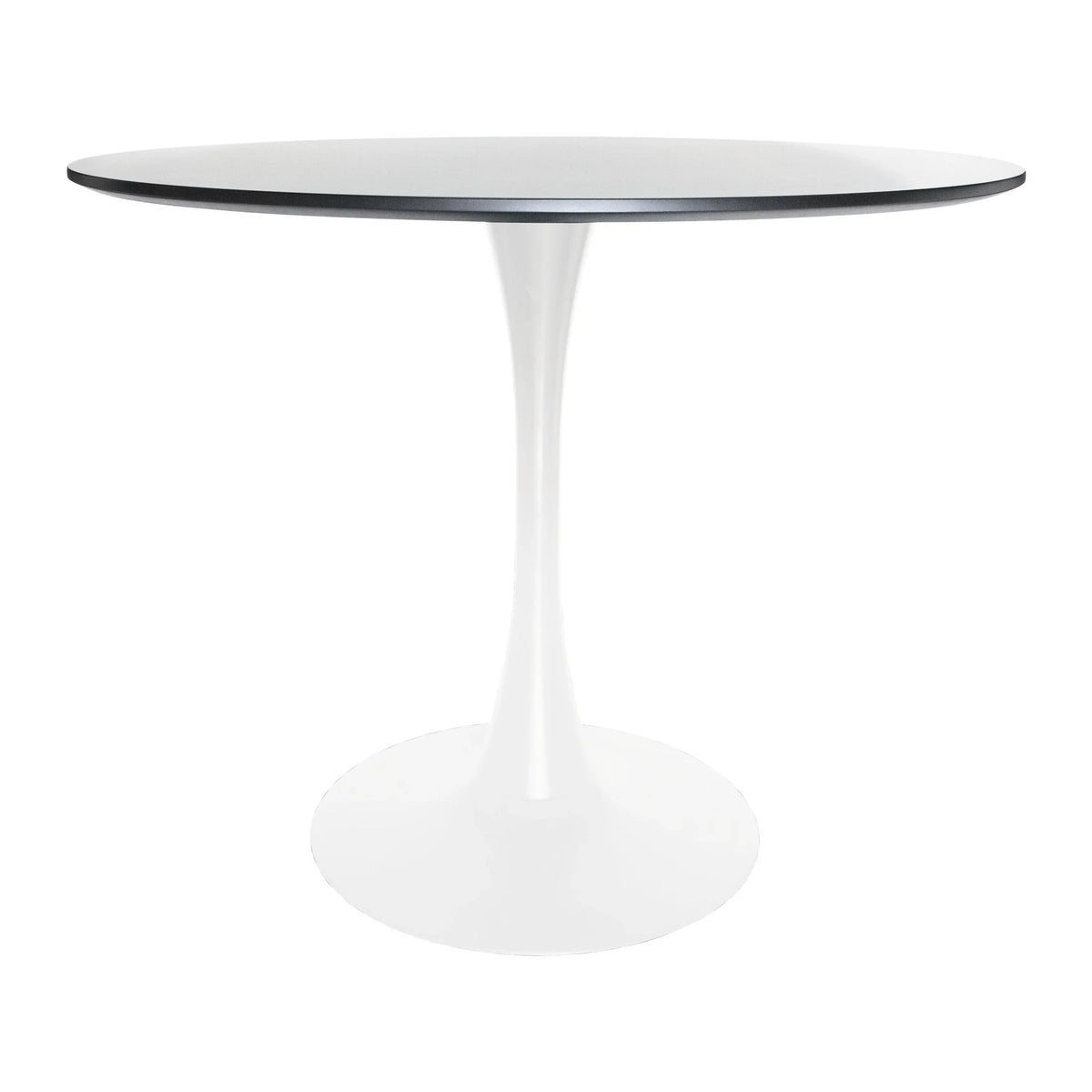 Bristol 5-Piece Dining Set with 35" Round Dining Table and 4 ABS Plastic Chairs with Gold Base - Elax Furniture