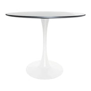 Bristol 5-Piece Dining Set with 35" Round Dining Table and 4 ABS Plastic Chairs with Gold Base - Elax Furniture