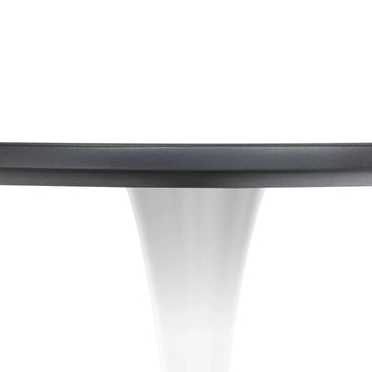 Bristol 5-Piece Dining Set with 35" Round Dining Table and 4 ABS Plastic Chairs with Gold Base - Elax Furniture