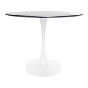 Bristol 5-Piece Dining Set with 35" Round Dining Table and 4 ABS Plastic Chairs with Gold Base - Elax Furniture