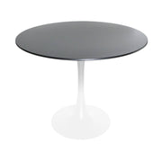 Bristol 5-Piece Dining Set with 35" Round Dining Table and 4 ABS Plastic Chairs with Gold Base - Elax Furniture