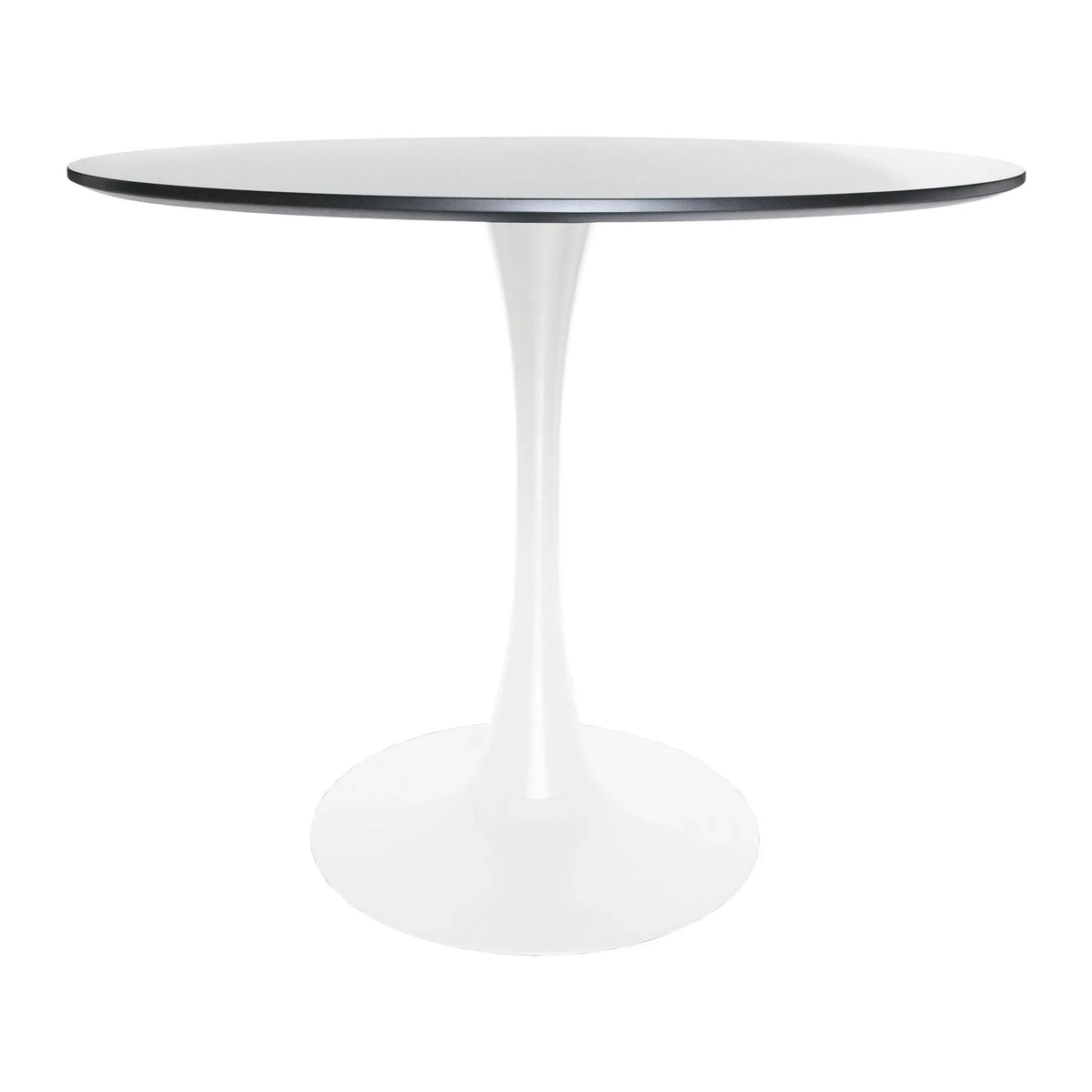 Bristol 5-Piece Dining Set with 35" Round Dining Table and 4 ABS Plastic Chairs with Gold Base - Elax Furniture