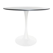 Bristol 5-Piece Dining Set with 35" Round Dining Table and 4 ABS Plastic Chairs with Gold Base - Elax Furniture