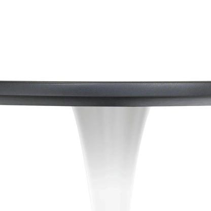 Bristol 5-Piece Dining Set with 35" Round Dining Table and 4 ABS Plastic Chairs with Gold Base - Elax Furniture