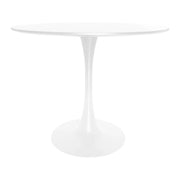 Bristol Modern Round Dining Table with Wood Top and Iron Pedestal Base - Elax Furniture