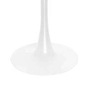 Bristol Modern Round Dining Table with Wood Top and Iron Pedestal Base - Elax Furniture