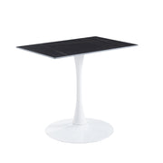 Bristol Dining Table with Sintered Stone Rectangular Tabletop and Steel Base