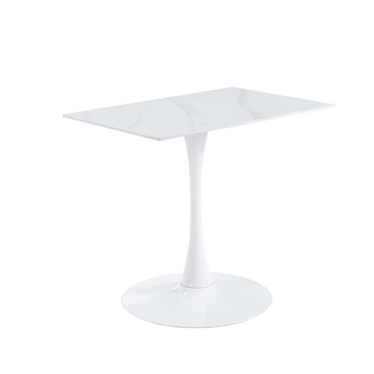 Bristol Dining Table with Sintered Stone Rectangular Tabletop and Steel Base