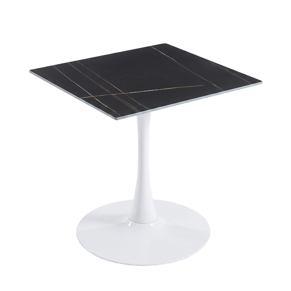 Bristol Square Dining Table with 35 in. Wide Sintered Stone Top and Steel Base