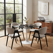 Bristol Square Dining Table with 35 in. Wide Sintered Stone Top and Steel Base