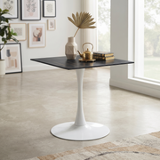 Bristol Square Dining Table with 35 in. Wide Sintered Stone Top and Steel Base