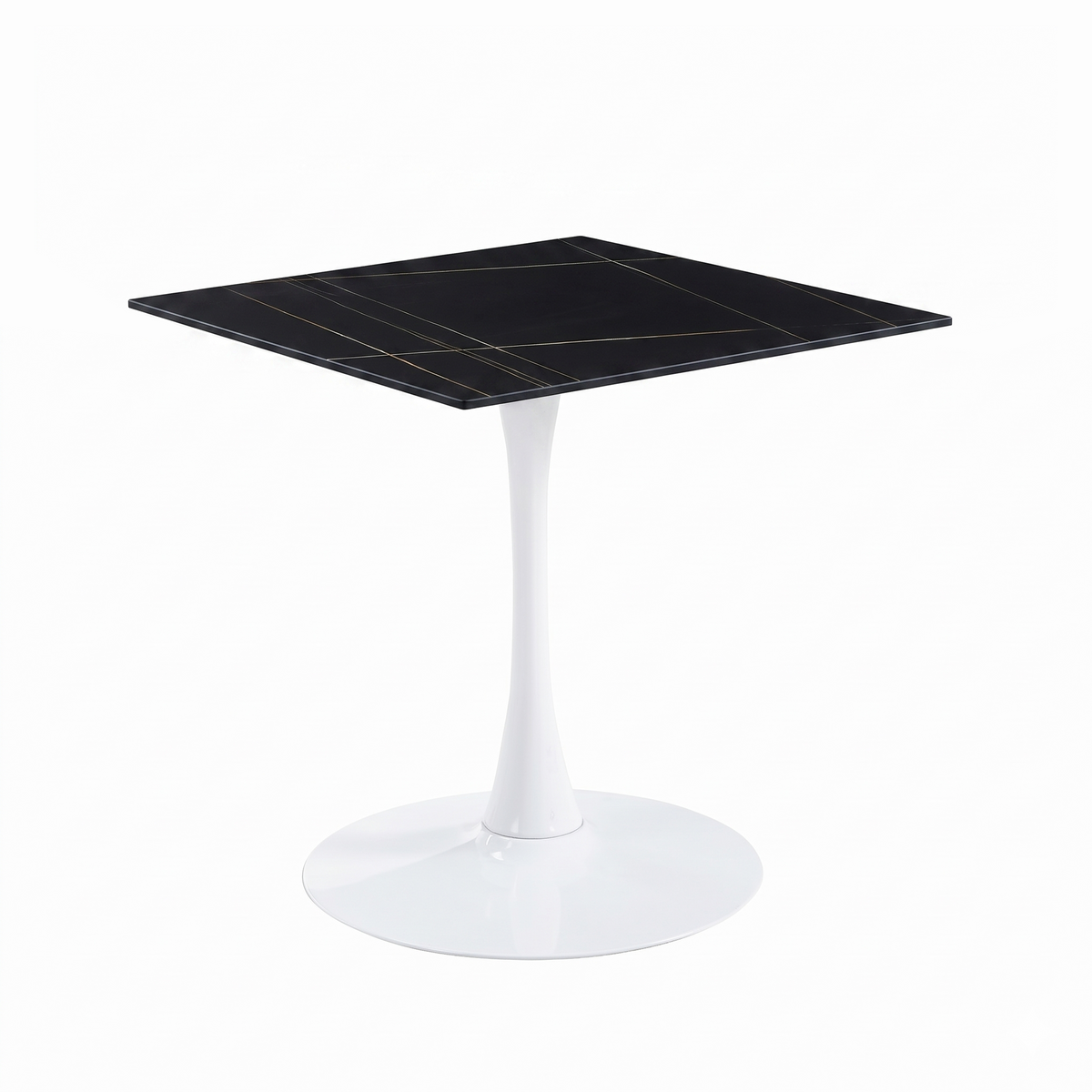 Bristol Square Dining Table with 35 in. Wide Sintered Stone Top and Steel Base