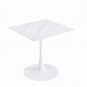 Bristol Square Dining Table with 35 in. Wide Sintered Stone Top and Steel Base