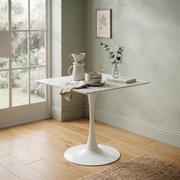 Bristol Square Dining Table with 35 in. Wide Sintered Stone Top and Steel Base