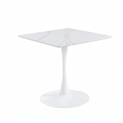 Bristol Square Dining Table with 35 in. Wide Sintered Stone Top and Steel Base