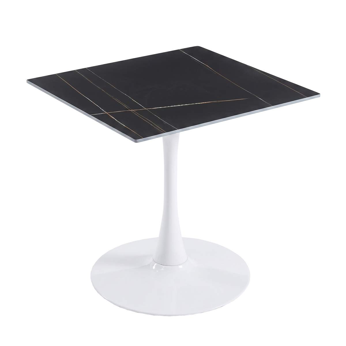Bristol Square Dining Table with 35 in. Wide Sintered Stone Top and Steel Base