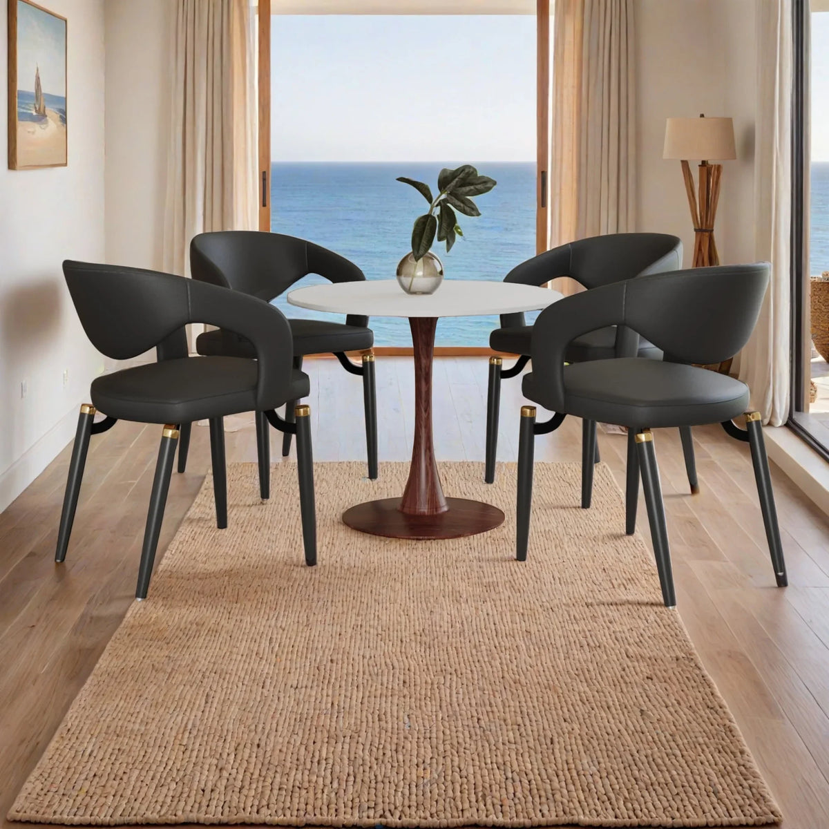 Bristol 24"/27"/31" Round Dining Table Wood Transfer Cherry/Natural/Walnut Base with MDF Table Top - Elax Furniture