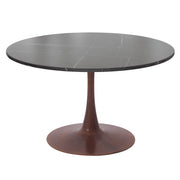 Bristol 27"/31"/35"/40" Round Dining Table Wood Transfer Cherry/Natural/Walnut Base with Sintered Stone Table Top - Elax Furniture