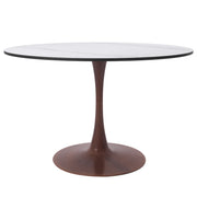 Bristol 27"/31"/35"/40" Round Dining Table Wood Transfer Cherry/Natural/Walnut Base with Sintered Stone Table Top - Elax Furniture