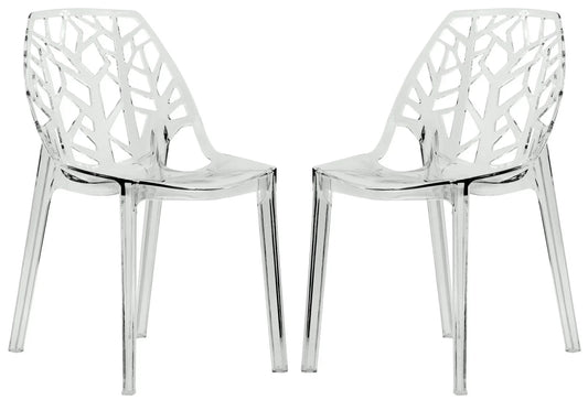 Cornelia Modern Dining Chair ABS Plastic Side Chair, Set of 2 - Elax Furniture