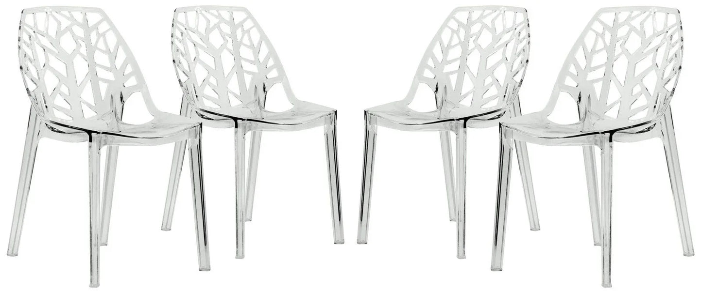 Cornelia Modern Dining Chair ABS Plastic Side Chair, Set of 4 - Elax Furniture