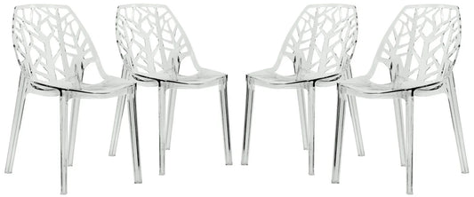 Cornelia Modern Dining Chair ABS Plastic Side Chair, Set of 4 - Elax Furniture