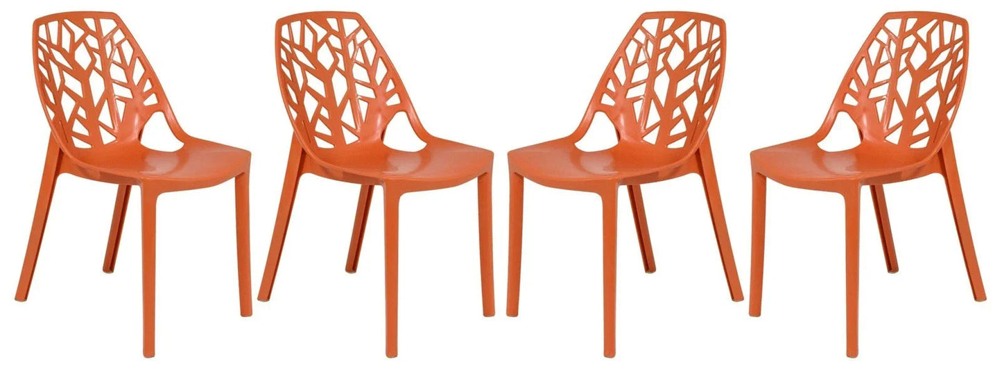 Cornelia Modern Dining Chair ABS Plastic Side Chair, Set of 4 - Elax Furniture