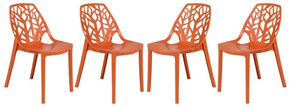 Cornelia Modern Dining Chair ABS Plastic Side Chair, Set of 4 - Elax Furniture