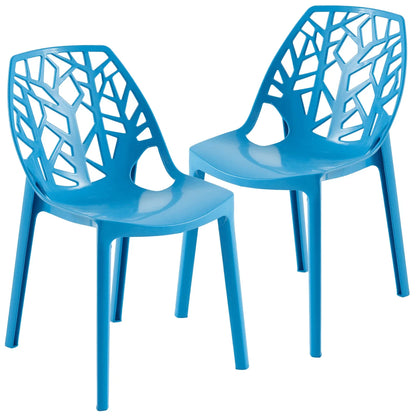 Cornelia Modern Dining Chair ABS Plastic Side Chair, Set of 2 - Elax Furniture