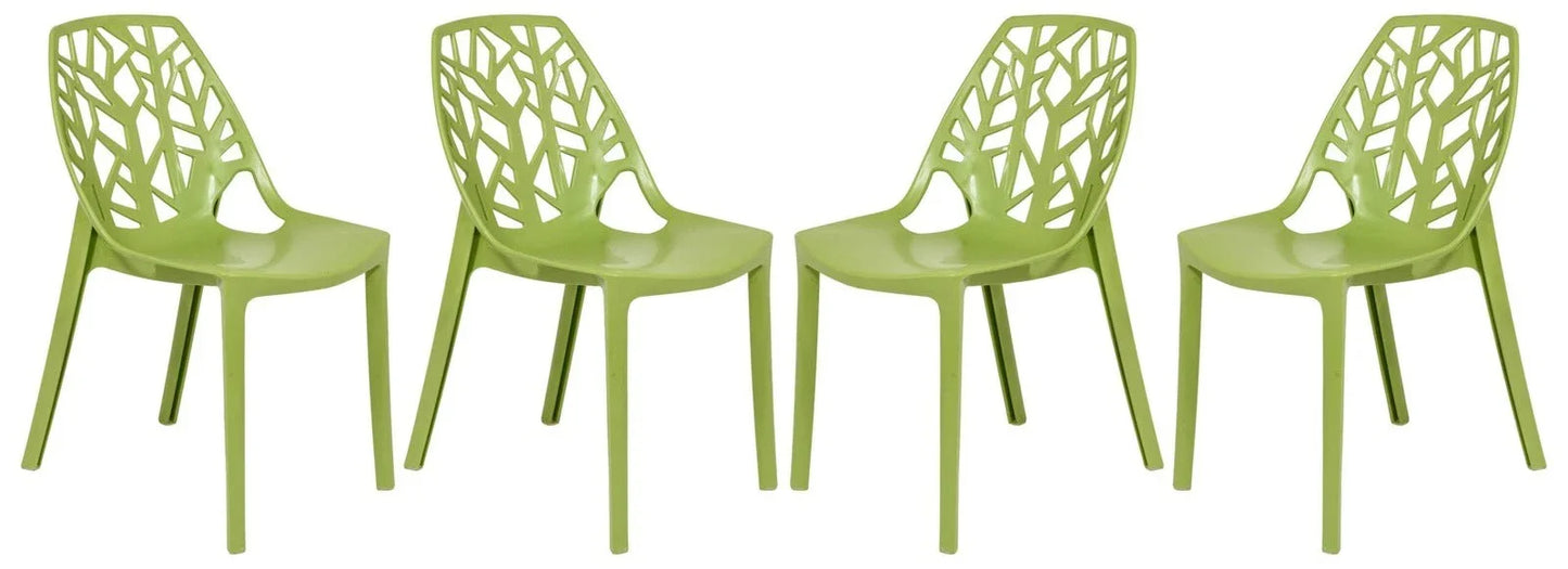 Cornelia Modern Dining Chair ABS Plastic Side Chair, Set of 4 - Elax Furniture