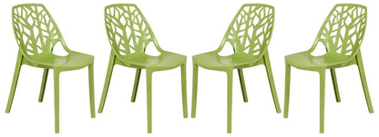 Cornelia Modern Dining Chair ABS Plastic Side Chair, Set of 4 - Elax Furniture